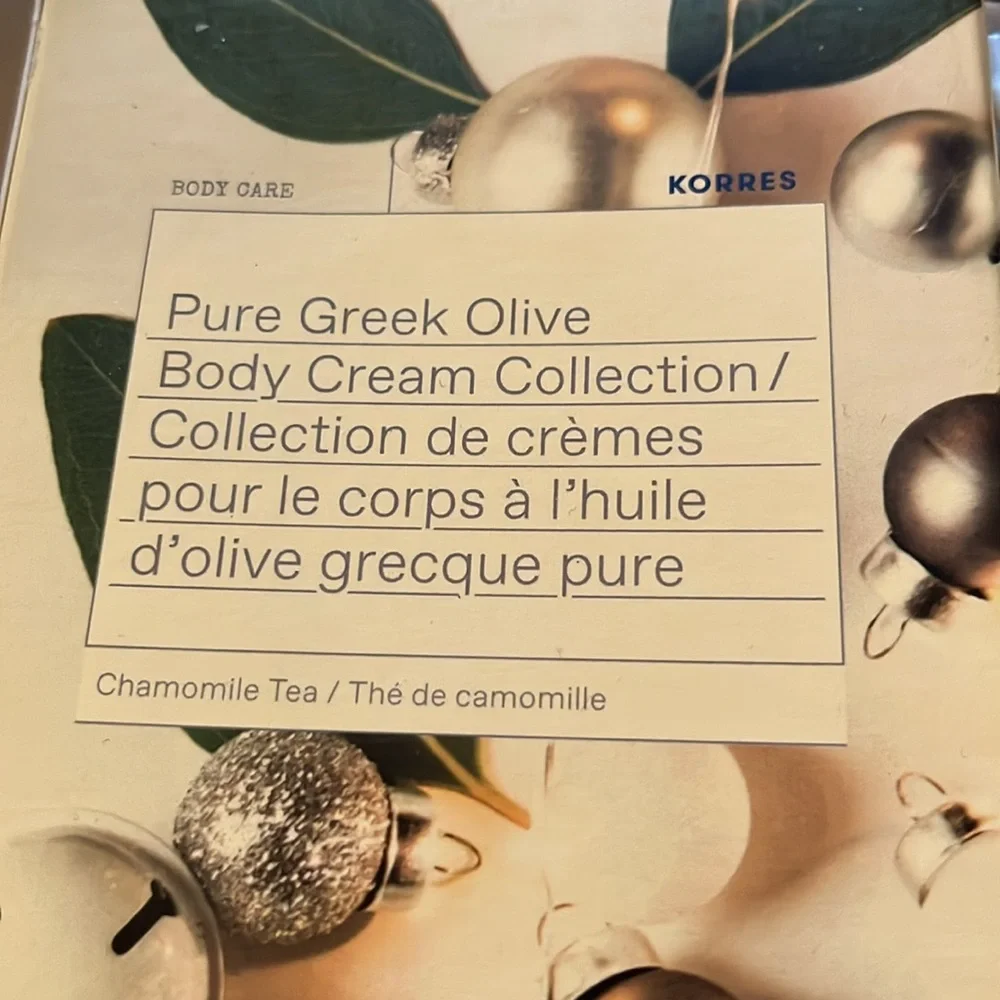 New boxed set of 2 Korres Pure Greek Olive Oil Body Cream chamomile Tea scent